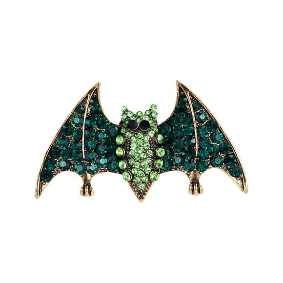 Bat Brooch Rhinestone Bat Brooch Halloween Brooch Rhinestone Bat Brooch - Picture 4 of 9